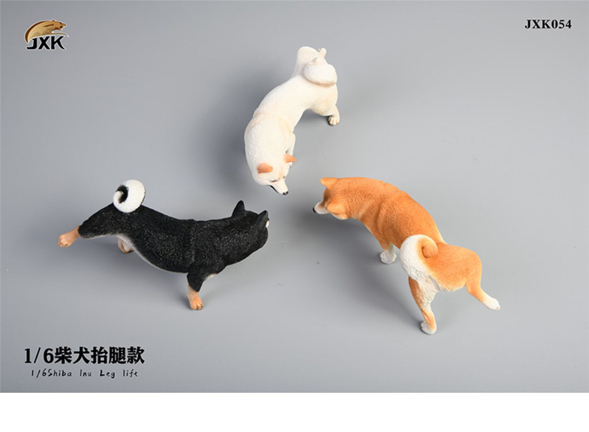 JXK 1:6 Scale Shiba Inu Dog Pet Healing Figure Cute Canidae Animal Collector Toy Resin Desktop Decoration Gift