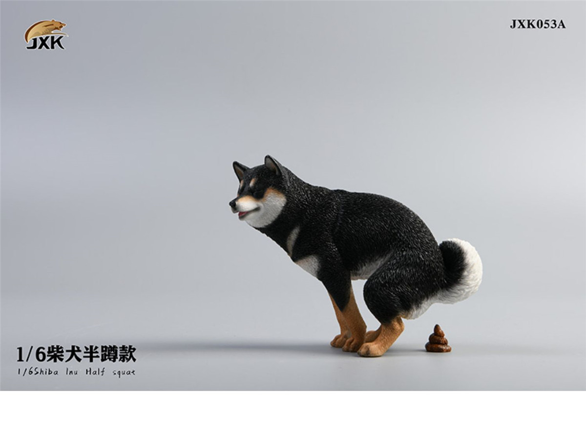 JXK 1:6 Scale Shiba Inu Dog Pet Healing Figure Cute Canidae Animal Collector Toy Resin Desktop Decoration Gift