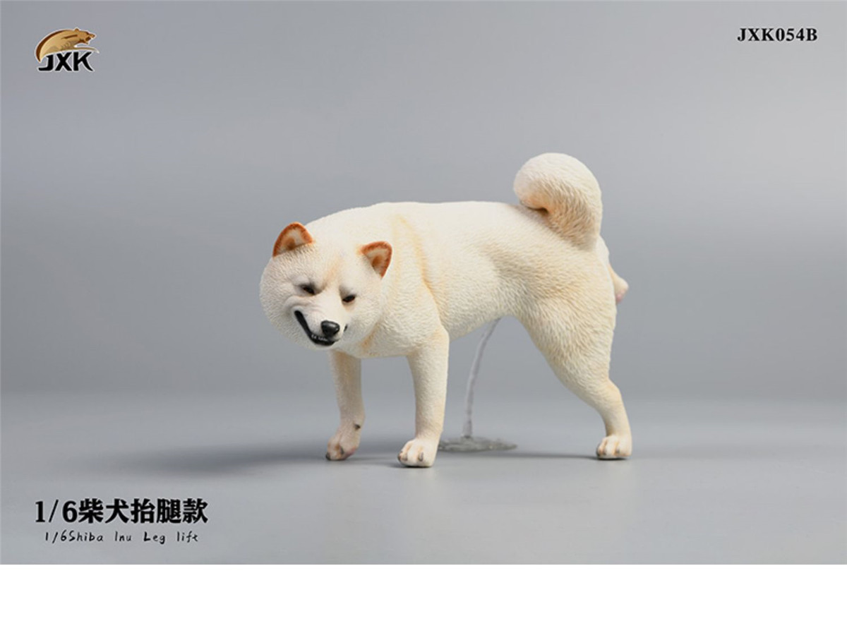 JXK 1:6 Scale Shiba Inu Dog Pet Healing Figure Cute Canidae Animal Collector Toy Resin Desktop Decoration Gift