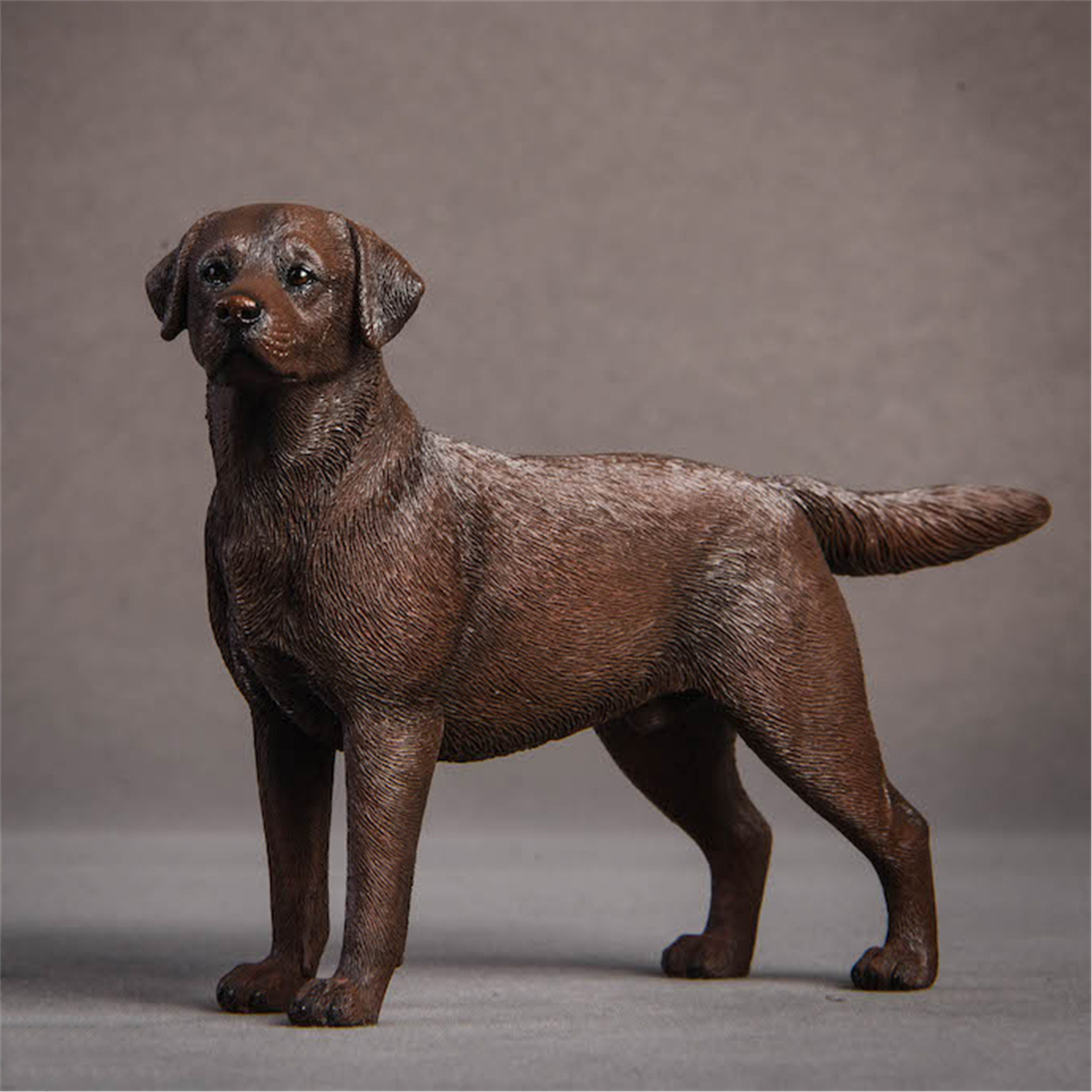 JXK 1:12 Scale Labrador retriever Police Dog Pet Healing Figure Canidae Animal Collector Toy Resin Desktop Decoration Gift