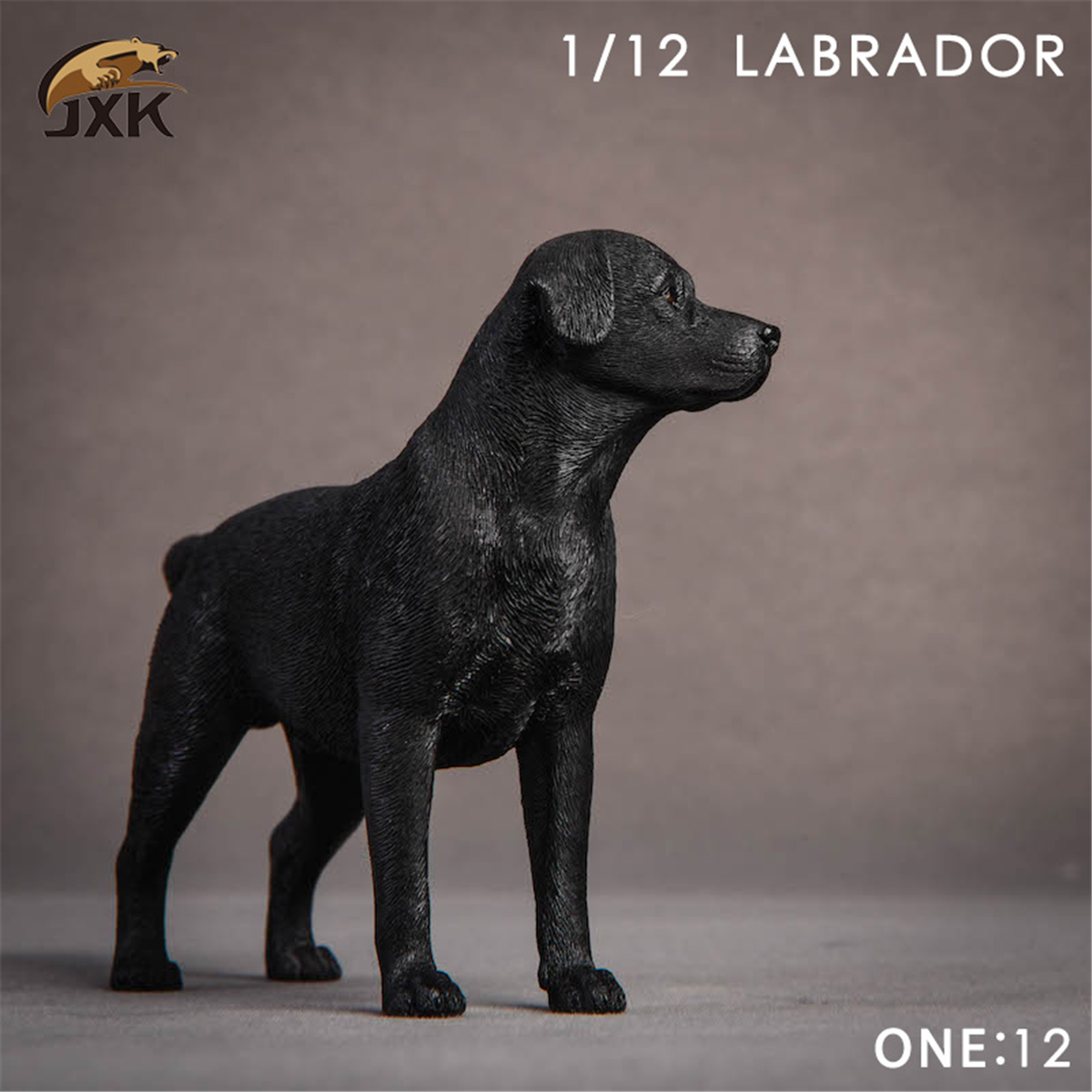 JXK 1:12 Scale Labrador retriever Police Dog Pet Healing Figure Canidae Animal Collector Toy Resin Desktop Decoration Gift