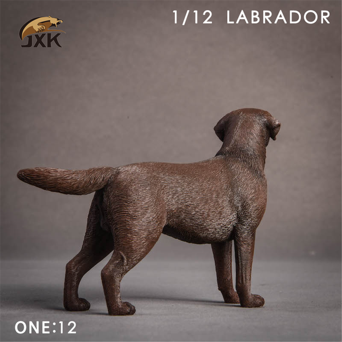 JXK 1:12 Scale Labrador retriever Police Dog Pet Healing Figure Canidae Animal Collector Toy Resin Desktop Decoration Gift