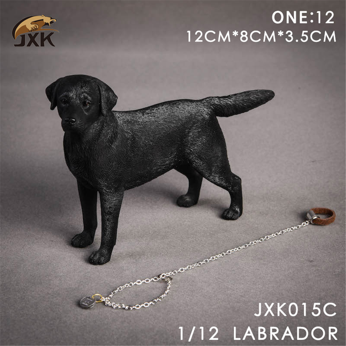 JXK 1:12 Scale Labrador retriever Police Dog Pet Healing Figure Canidae Animal Collector Toy Resin Desktop Decoration Gift