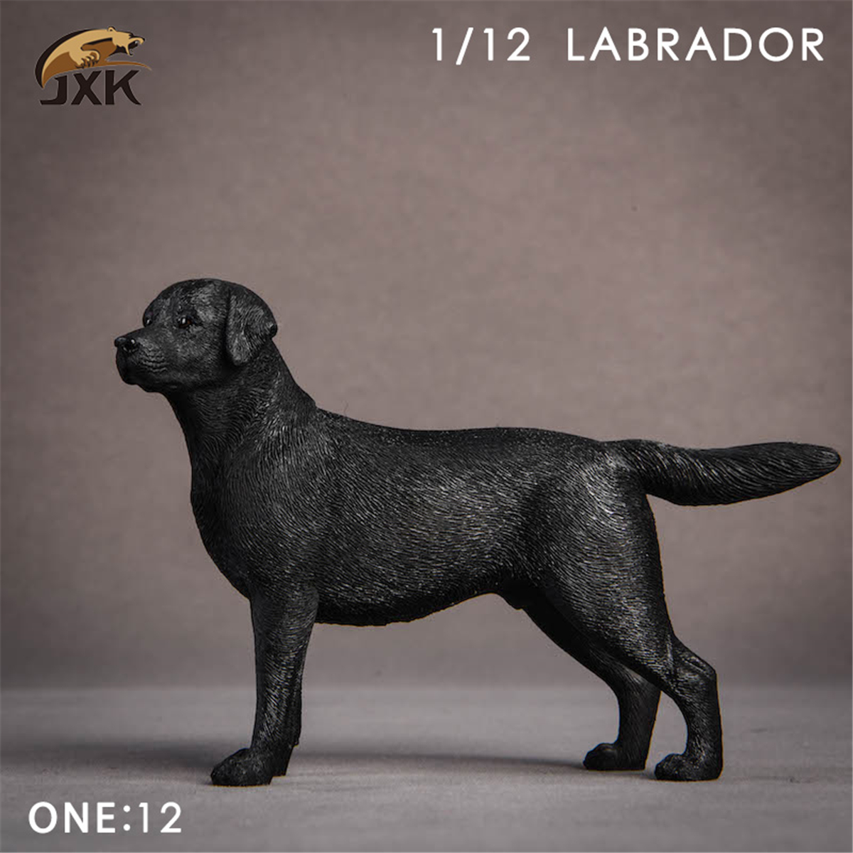 JXK 1:12 Scale Labrador retriever Police Dog Pet Healing Figure Canidae Animal Collector Toy Resin Desktop Decoration Gift