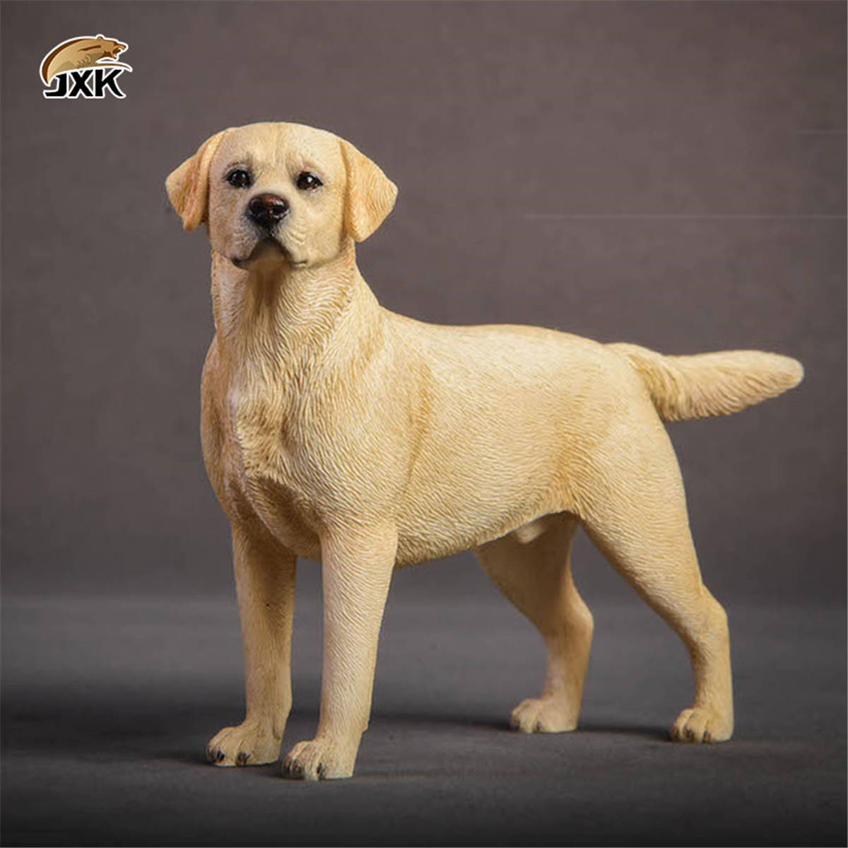 JXK 1:12 Scale Labrador retriever Police Dog Pet Healing Figure Canidae Animal Collector Toy Resin Desktop Decoration Gift