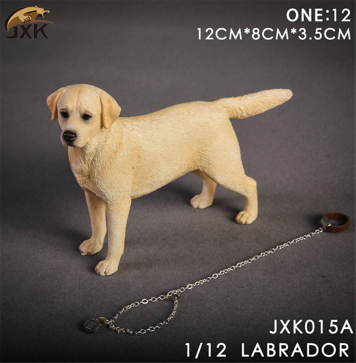 JXK 1:12 Scale Labrador retriever Police Dog Pet Healing Figure Canidae Animal Collector Toy Resin Desktop Decoration Gift