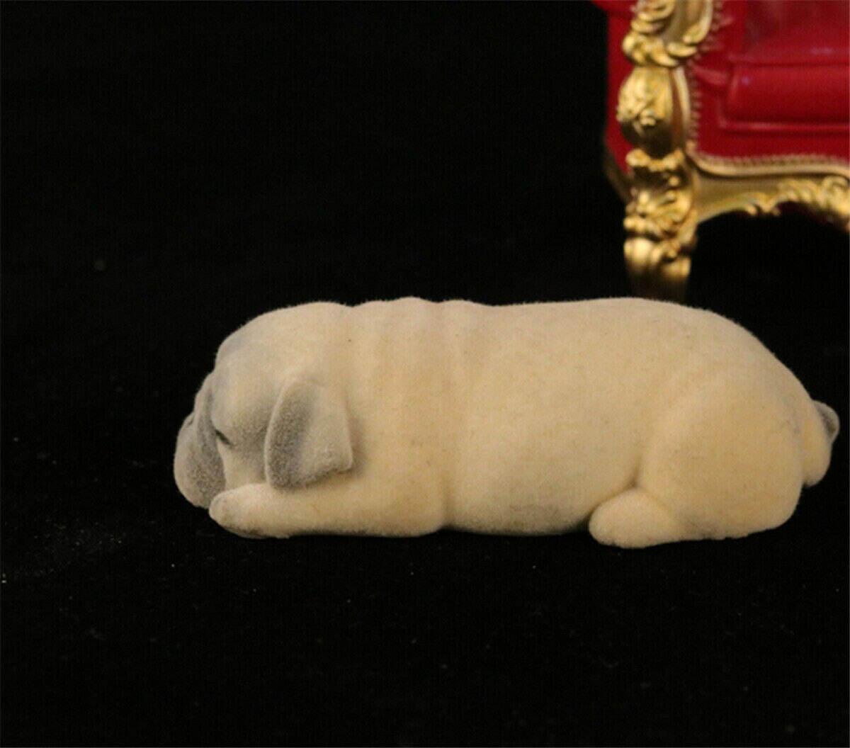 JXK Cute Sleep Pug Dog Pet Healing Figure Canidae Puppy Animal Model Collector Toy Gift JXK Cute Sleep Pug Dog Pet Healing Figure Canidae Puppy Animal Model Collector Toy Gift