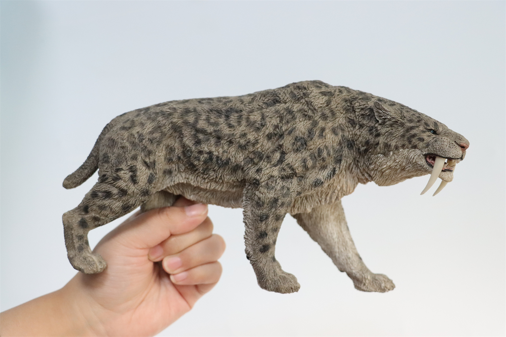 REBOR 1:11 Smilodon Populator Stray Cat Figure Ice Age Ver Plain Ver 2 Head Collector Toy Animal Model Christmas Decorations