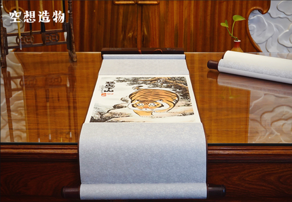 Tiger Hanging Painting Cute Pet Animal Figure Collector Wall Pictures Decor Kid Toy Gift Crafts Souvenirs Decoration Simulation