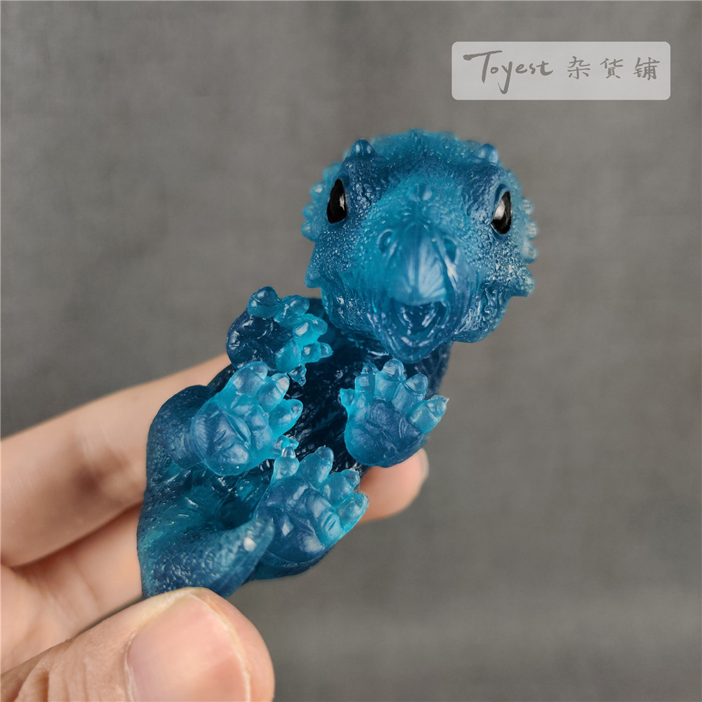 EDAGE Triceratops Baby Transparent Figure Ceratopsidae Dinosaur Toys Animal Collector Decoration Adults Gift