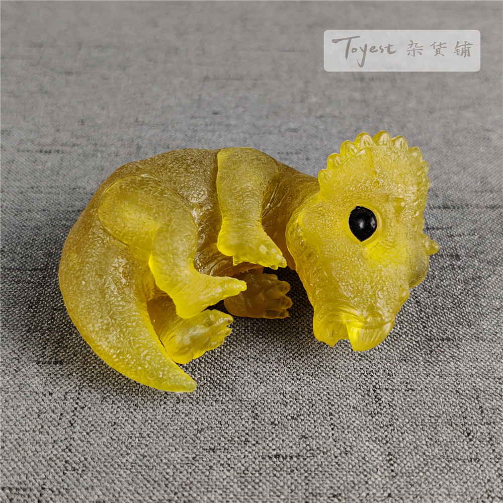 EDAGE Triceratops Baby Transparent Figure Ceratopsidae Dinosaur Toys Animal Collector Decoration Adults Gift