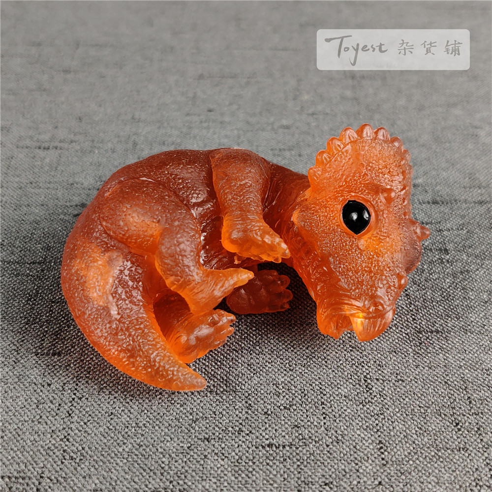 EDAGE Triceratops Baby Transparent Figure Ceratopsidae Dinosaur Toys Animal Collector Decoration Adults Gift