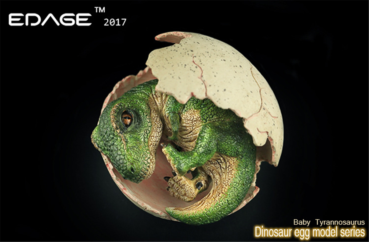 EDAGE Tyrannosaurus Rex Baby Egg Figure Dinosaur Toys Animal Collector Decoration Adults Gift