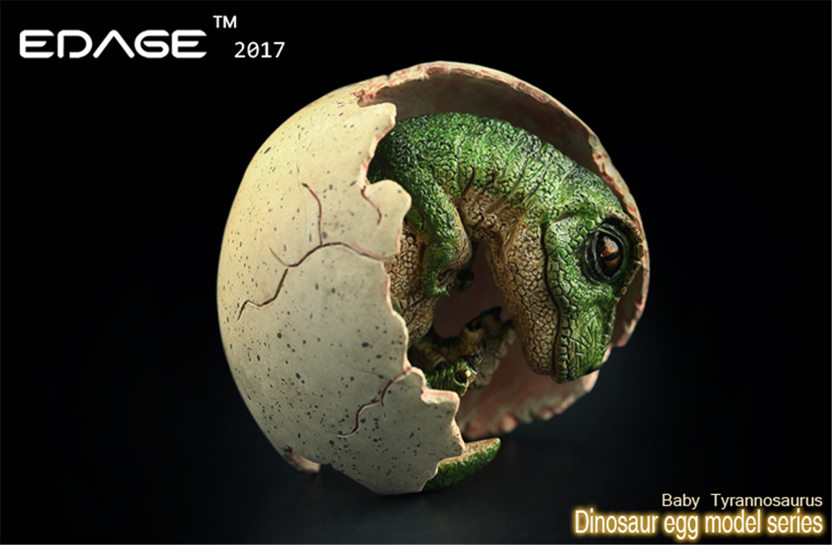 EDAGE Tyrannosaurus Rex Baby Egg Figure Dinosaur Toys Animal Collector Decoration Adults Gift