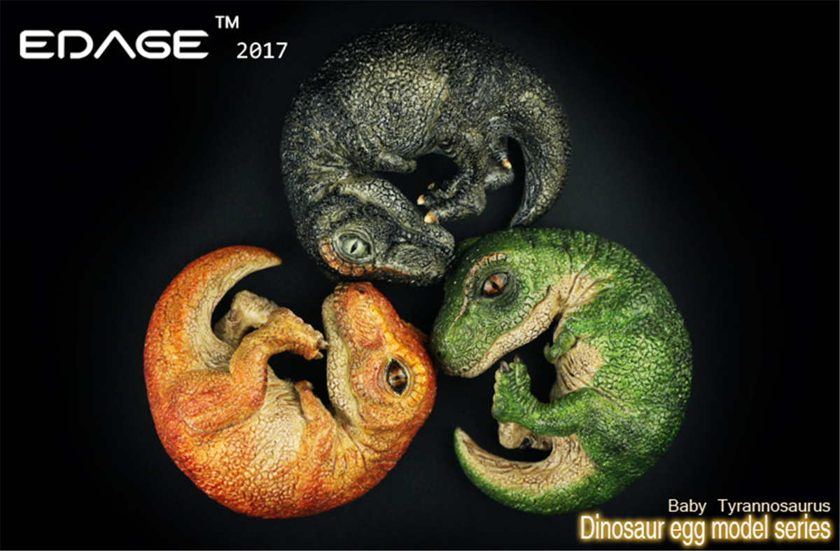 EDAGE Tyrannosaurus Rex Baby Egg Figure Dinosaur Toys Animal Collector Decoration Adults Gift