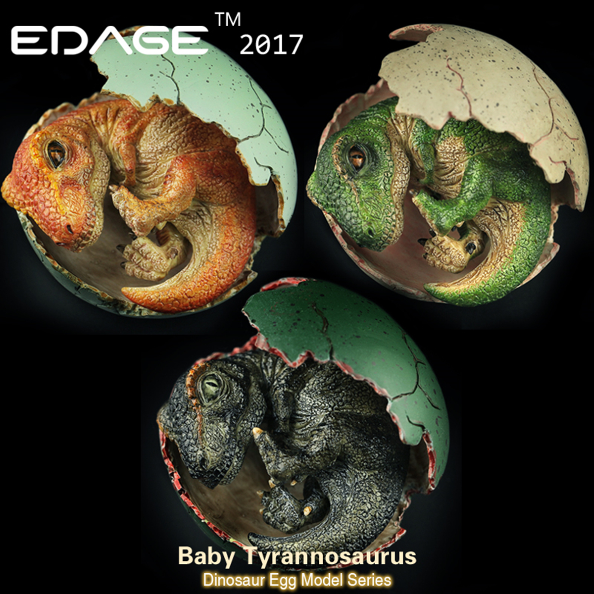 EDAGE Tyrannosaurus Rex Baby Egg Figure Dinosaur Toys Animal Collector Decoration Adults Gift