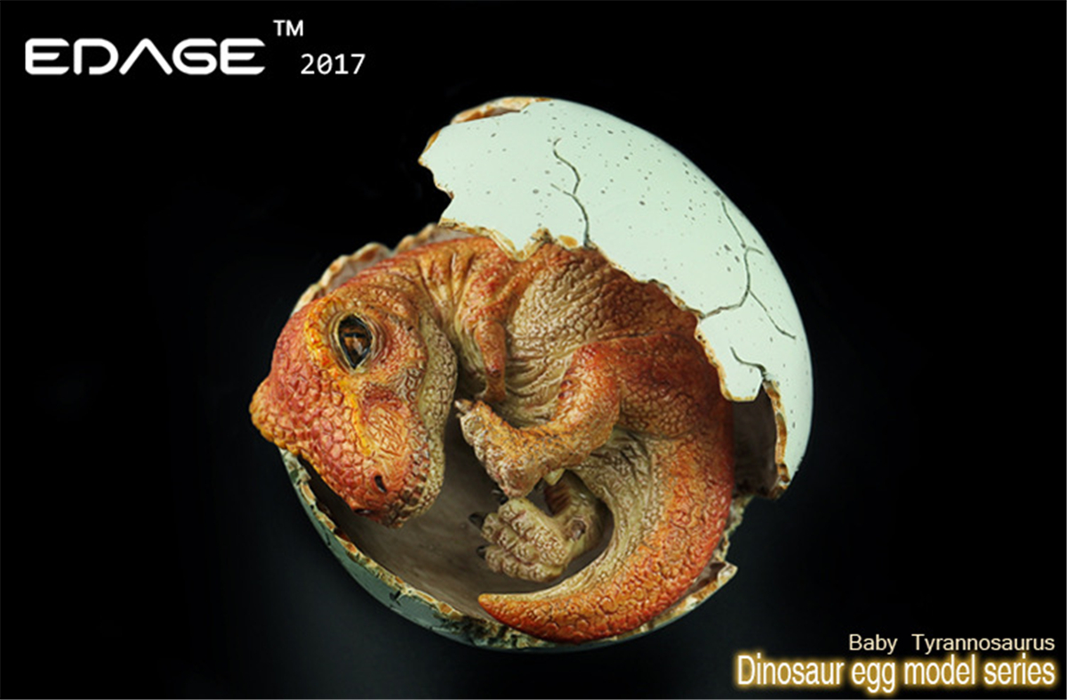 EDAGE Tyrannosaurus Rex Baby Egg Figure Dinosaur Toys Animal Collector Decoration Adults Gift