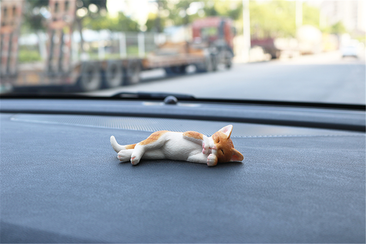 JJM Cute Sleep Cat Pet Figure Animal Model Collector Decor Kitty Toy Kid Gift Crafts Collection Simulation Car Accessories JJM Cute Sleep Cat Pet Figure Animal Model Collector Decor Kitty Toy Kid Gift Crafts Collection Simulation Car Accessories