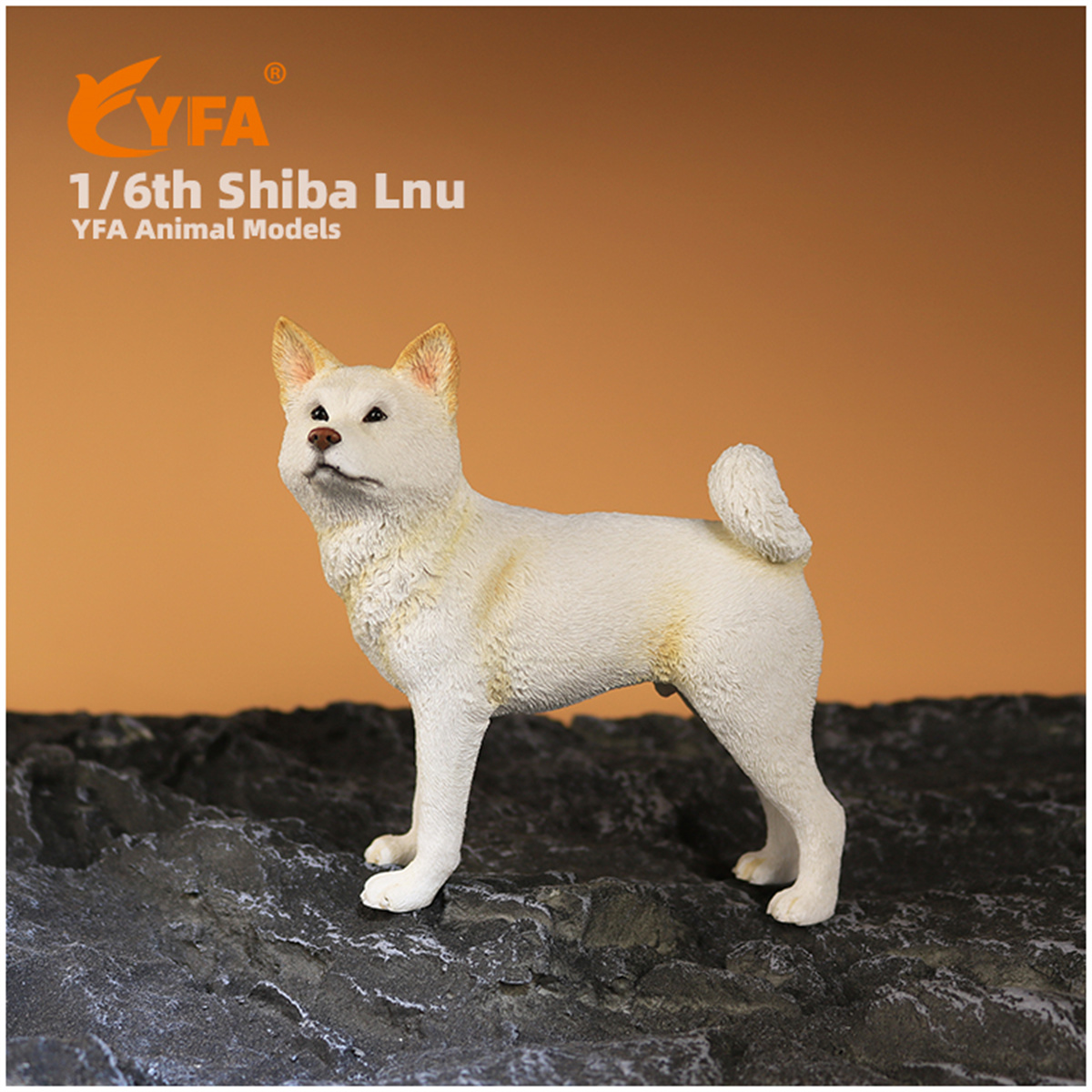 JJM 1/6 Shiba Inu Pet Dog Animal Figure Car Decoration Resin Model Educational for Children Kids Christmas Present Gift Toy
