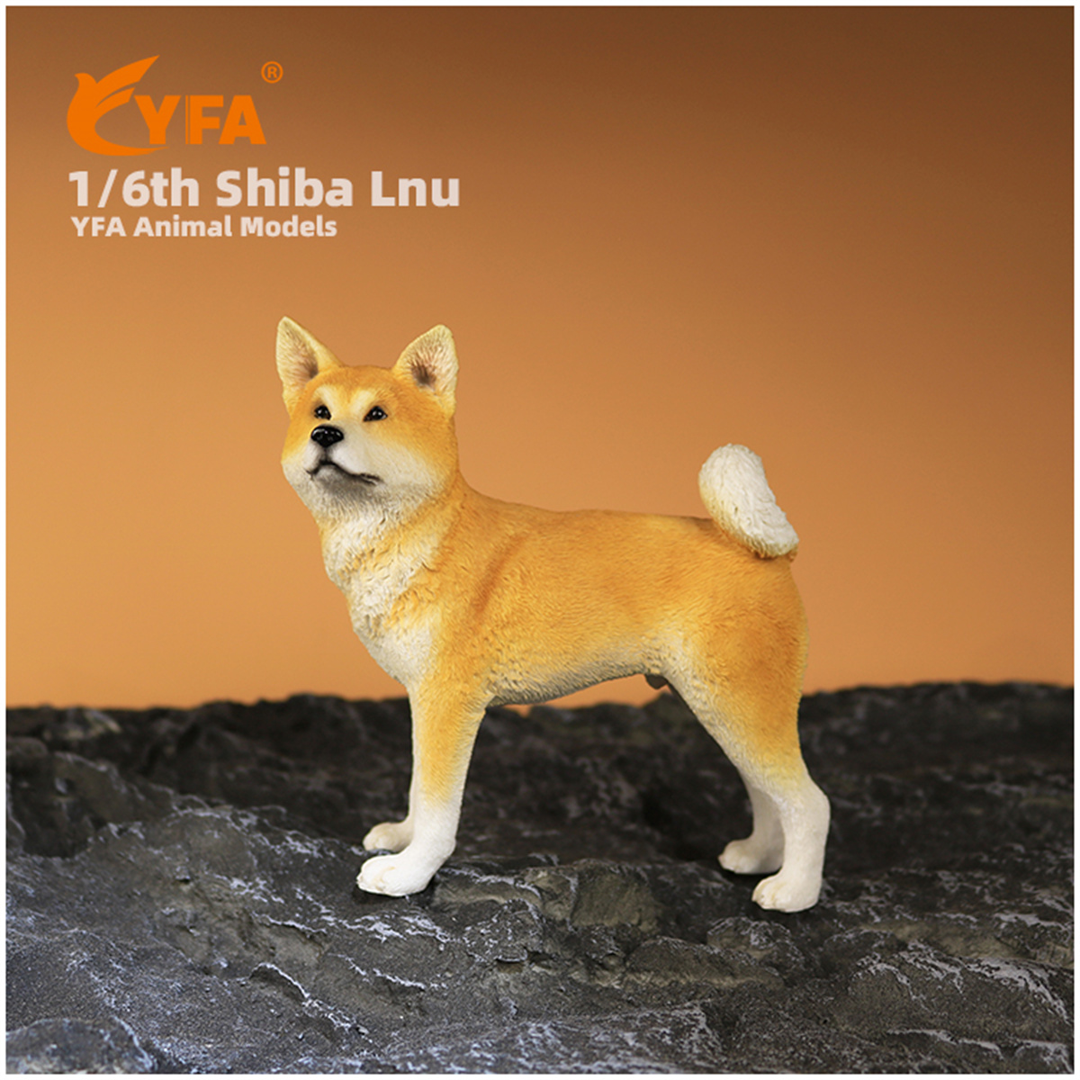 JJM 1/6 Shiba Inu Pet Dog Animal Figure Car Decoration Resin Model Educational for Children Kids Christmas Present Gift Toy