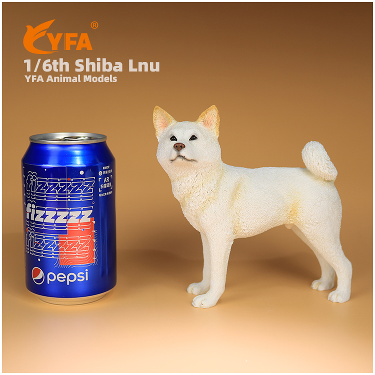 JJM 1/6 Shiba Inu Pet Dog Animal Figure Car Decoration Resin Model Educational for Children Kids Christmas Present Gift Toy