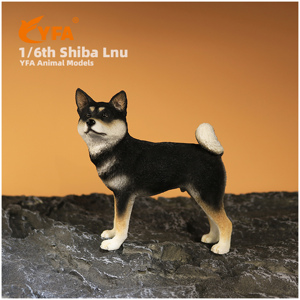 JJM 1/6 Shiba Inu Pet Dog Animal Figure Car Decoration Resin Model Educational for Children Kids Christmas Present Gift Toy