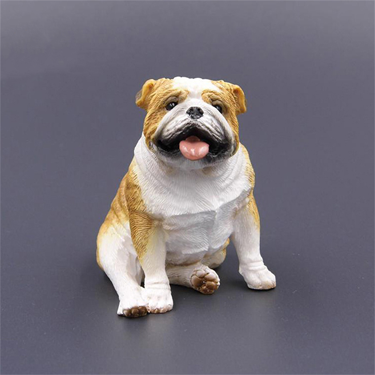 JJM British Bulldog Dog Pet Figure Canidae Animal Car Decoration Collector Toy Crafts Souvenirs Gift Decor Vehicle Simulation