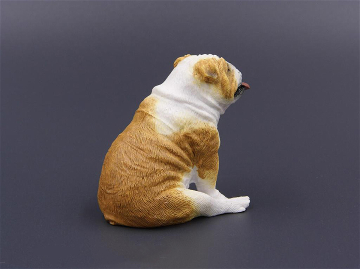JJM British Bulldog Dog Pet Figure Canidae Animal Car Decoration Collector Toy Crafts Souvenirs Gift Decor Vehicle Simulation