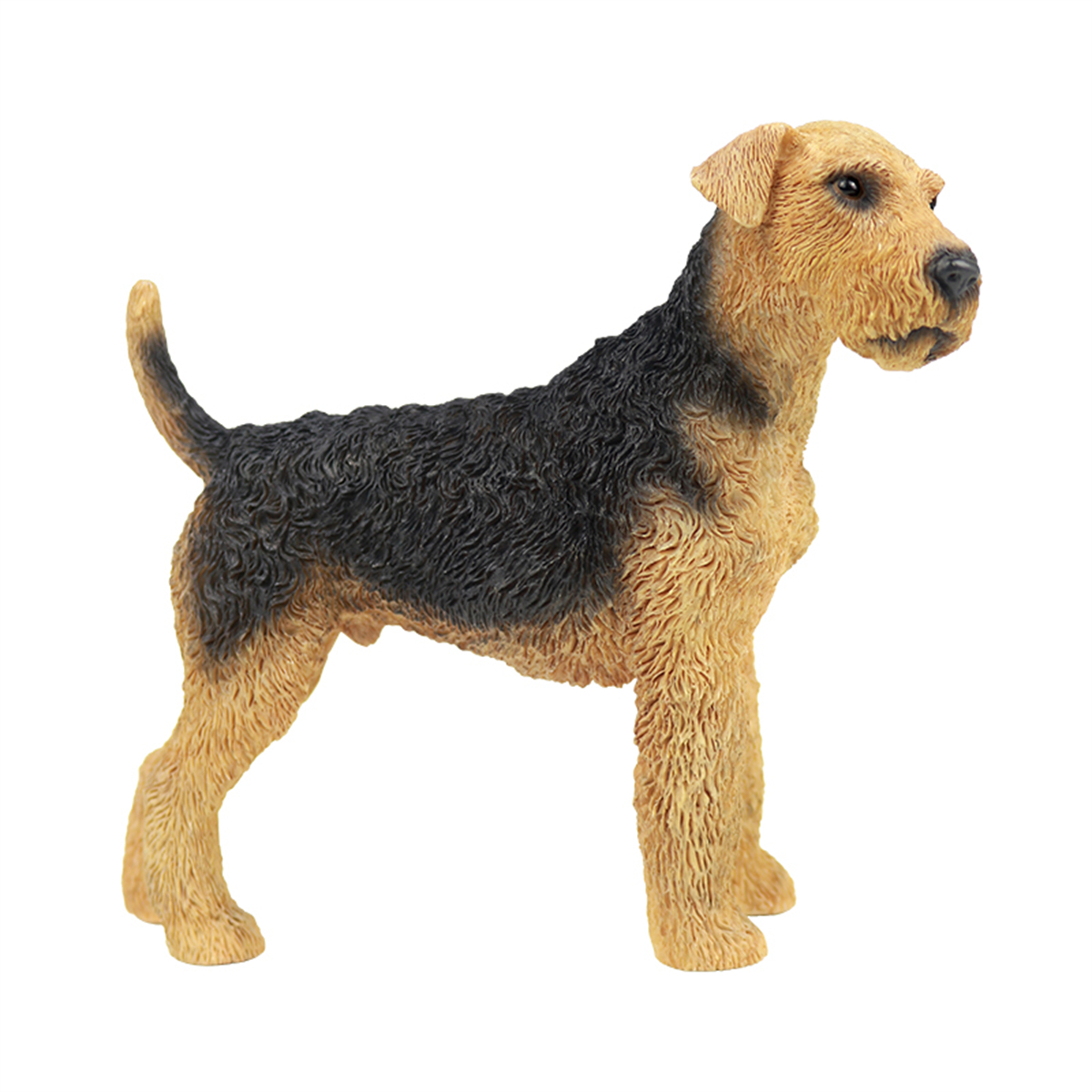 JJM Airedale Terrier Dog Pet Figure Canidae Animal Collector Car Decoration Toy Crafts Souvenirs Soldier Hand-made Collection