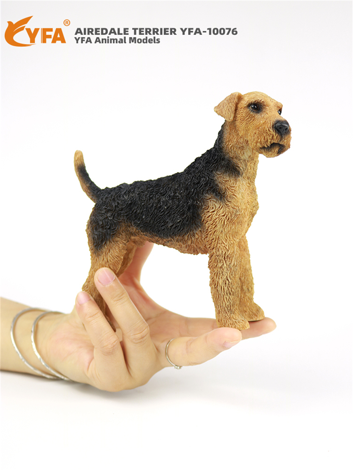 JJM Airedale Terrier Dog Pet Figure Canidae Animal Collector Car Decoration Toy Crafts Souvenirs Soldier Hand-made Collection