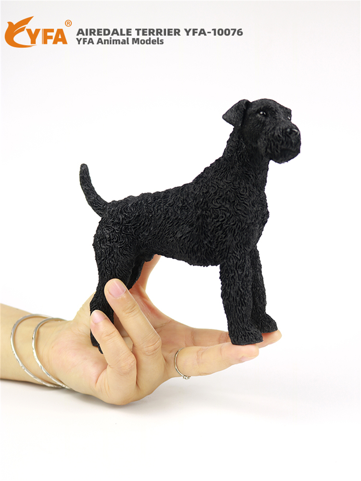 JJM Airedale Terrier Dog Pet Figure Canidae Animal Collector Car Decoration Toy Crafts Souvenirs Soldier Hand-made Collection