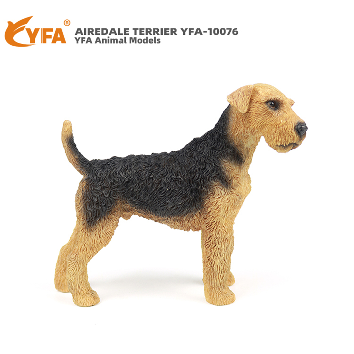 JJM Airedale Terrier Dog Pet Figure Canidae Animal Collector Car Decoration Toy Crafts Souvenirs Soldier Hand-made Collection