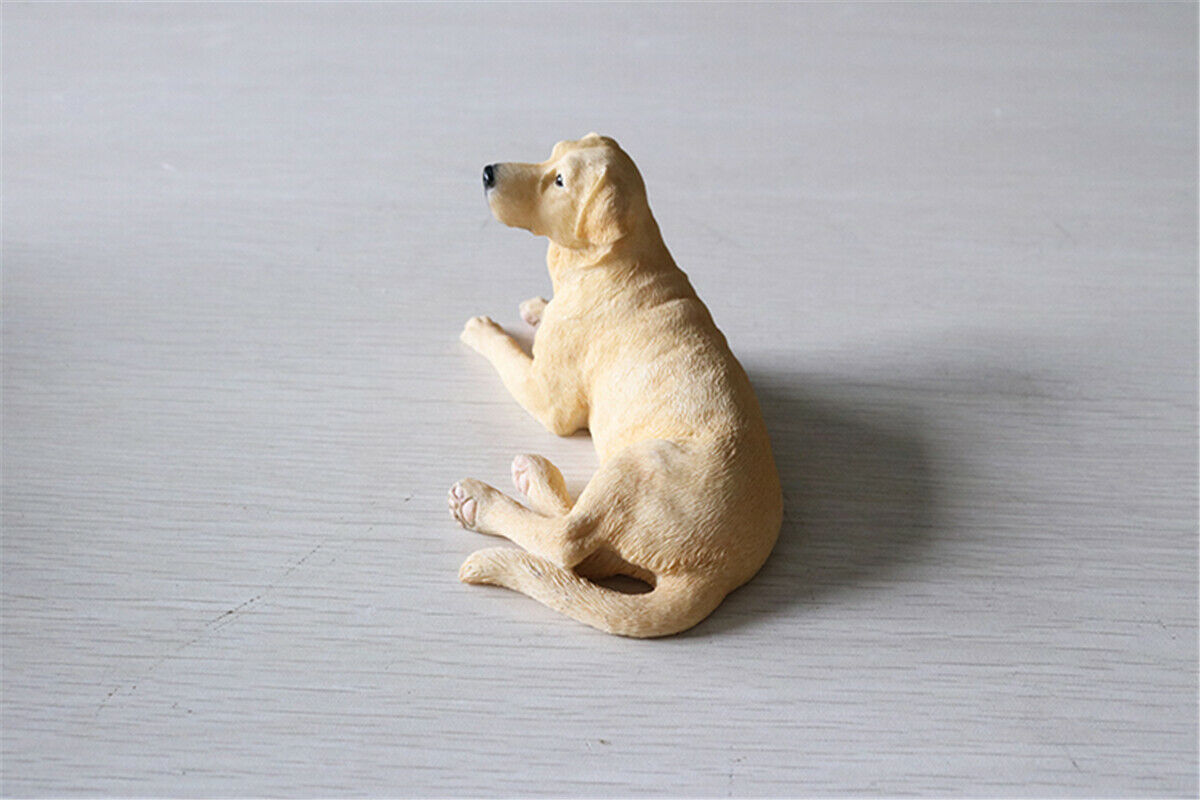 JJM Resin Labrador Retriever Loyal Dog Model Pet Figure Animal Car Decoration Toy Educational for Children Adults Kids Gift