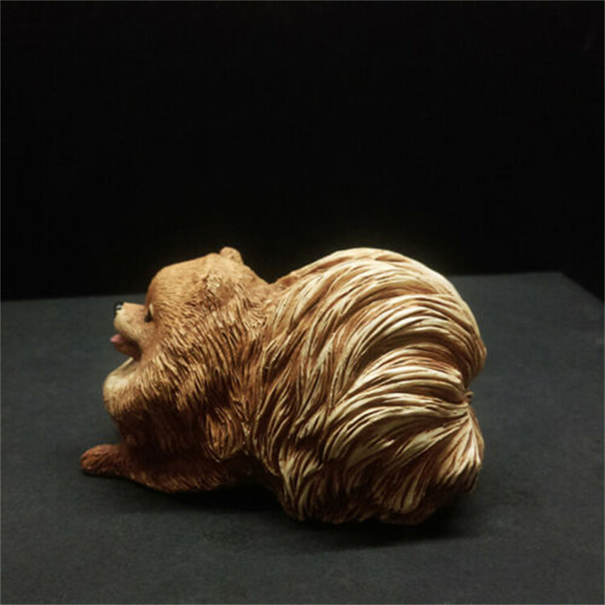JJM Lovely Pomeranian Dog Pet Figure Animal Model Collector Toy Decoration Gift Crafts Souvenirs Car Decor Simulation Unisex