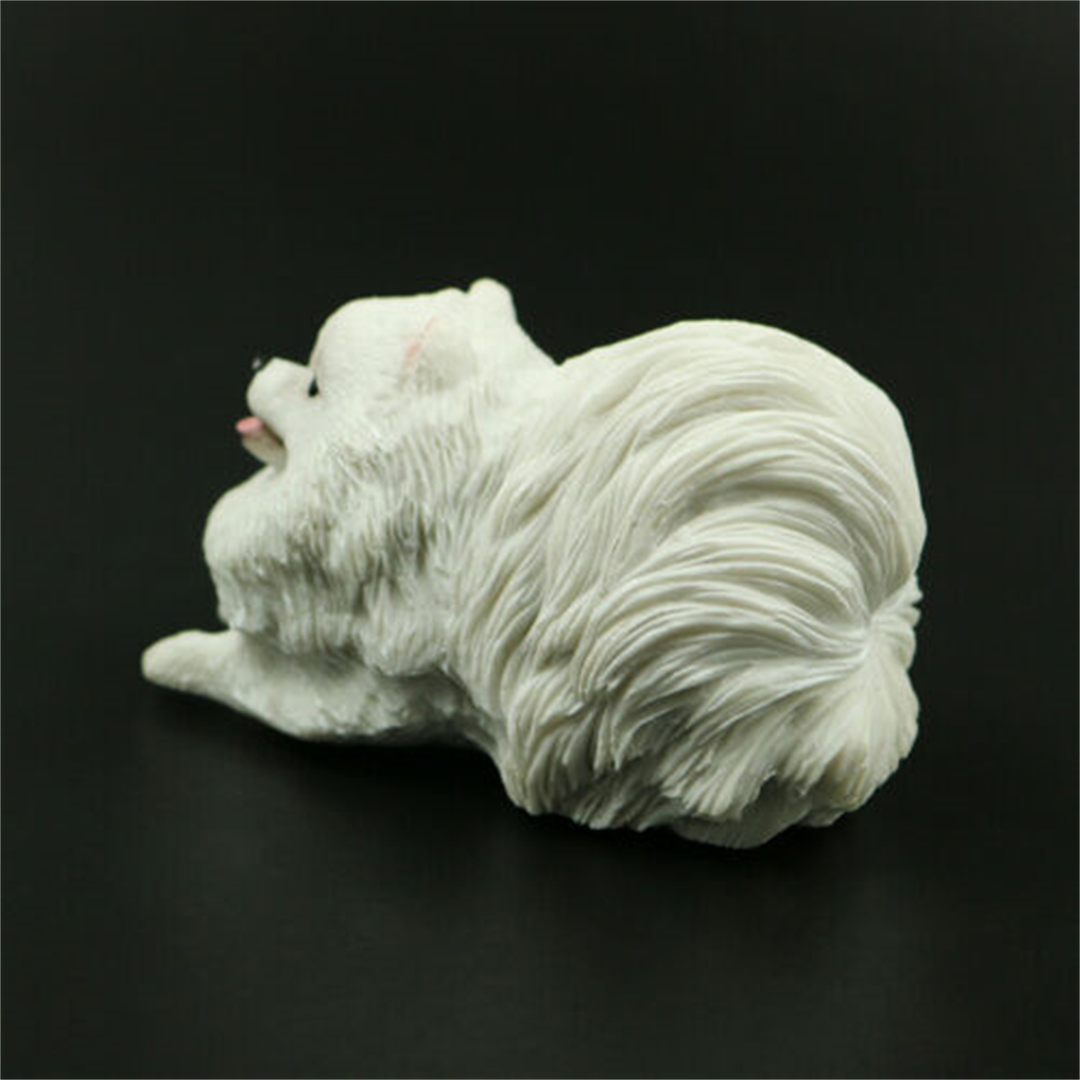 JJM Lovely Pomeranian Dog Pet Figure Animal Model Collector Toy Decoration Gift Crafts Souvenirs Car Decor Simulation Unisex