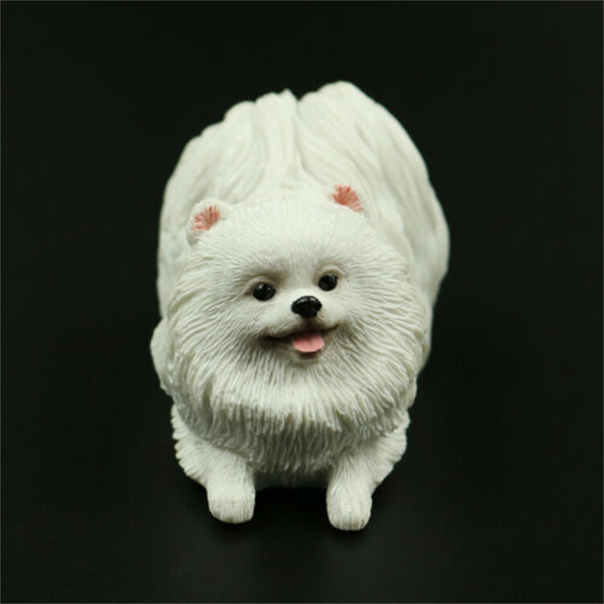 JJM Lovely Pomeranian Dog Pet Figure Animal Model Collector Toy Decoration Gift Crafts Souvenirs Car Decor Simulation Unisex