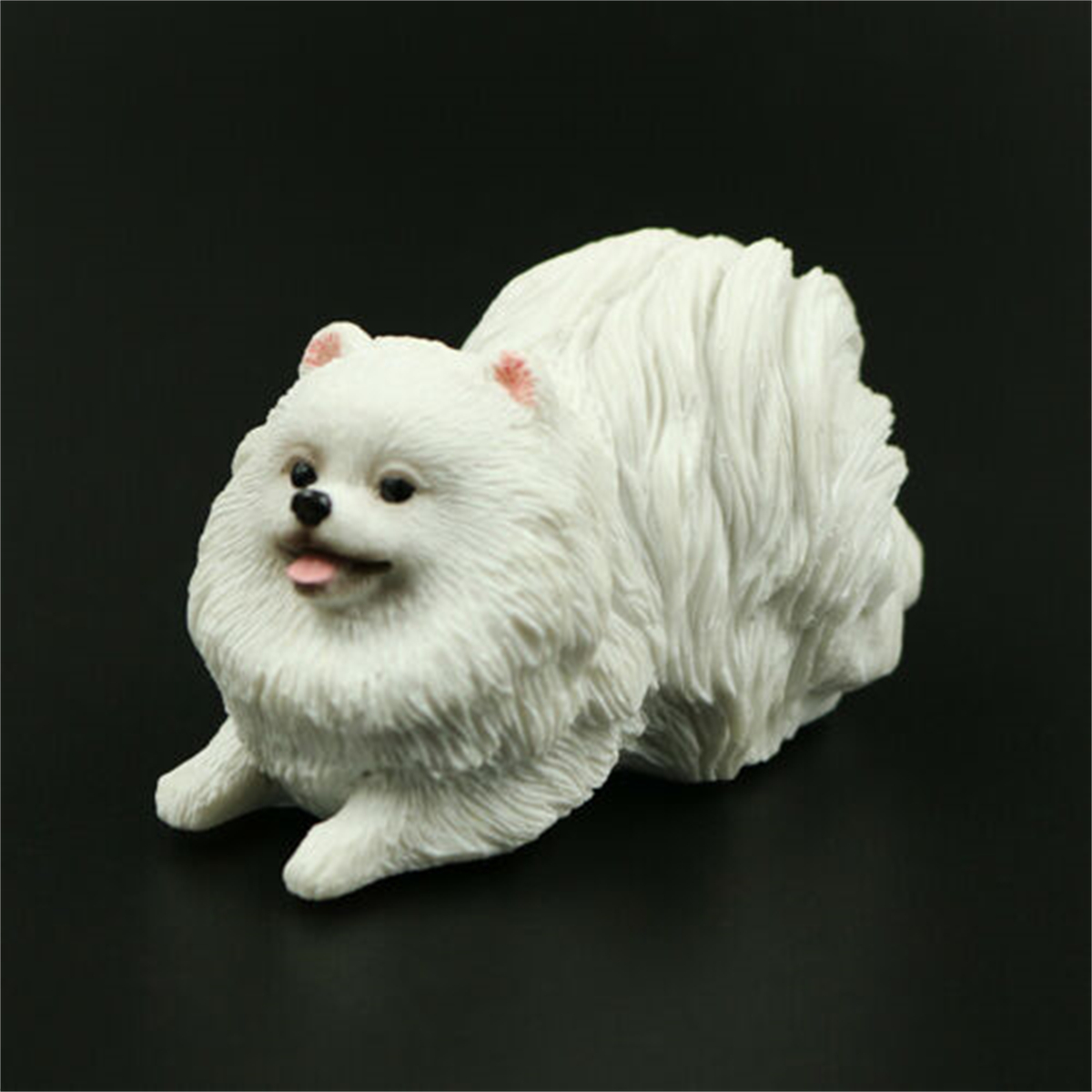 JJM Lovely Pomeranian Dog Pet Figure Animal Model Collector Toy Decoration Gift Crafts Souvenirs Car Decor Simulation Unisex