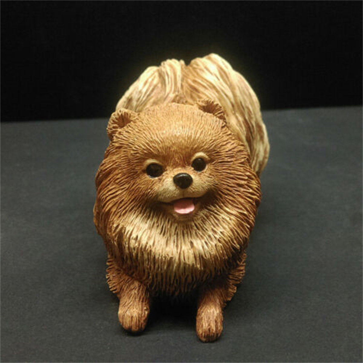 JJM Lovely Pomeranian Dog Pet Figure Animal Model Collector Toy Decoration Gift Crafts Souvenirs Car Decor Simulation Unisex