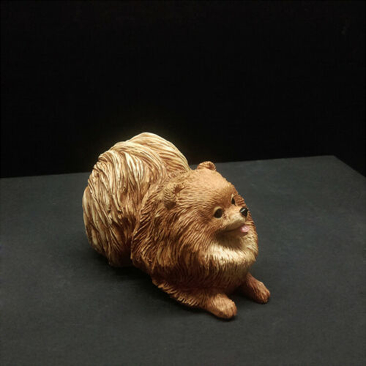 JJM Lovely Pomeranian Dog Pet Figure Animal Model Collector Toy Decoration Gift Crafts Souvenirs Car Decor Simulation Unisex