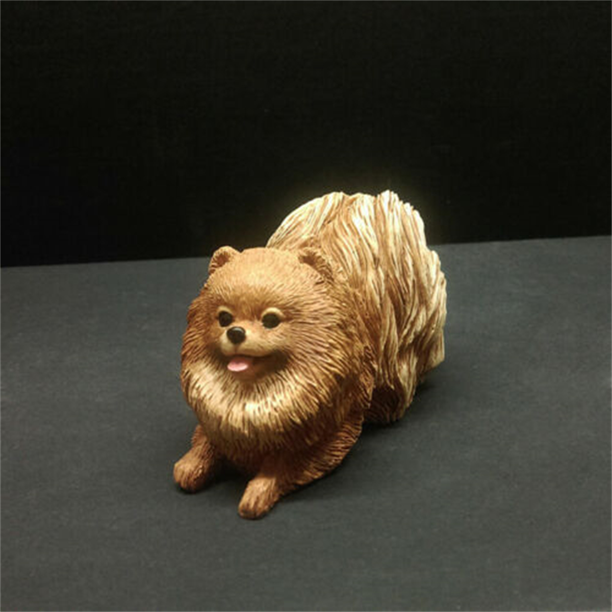 JJM Lovely Pomeranian Dog Pet Figure Animal Model Collector Toy Decoration Gift Crafts Souvenirs Car Decor Simulation Unisex
