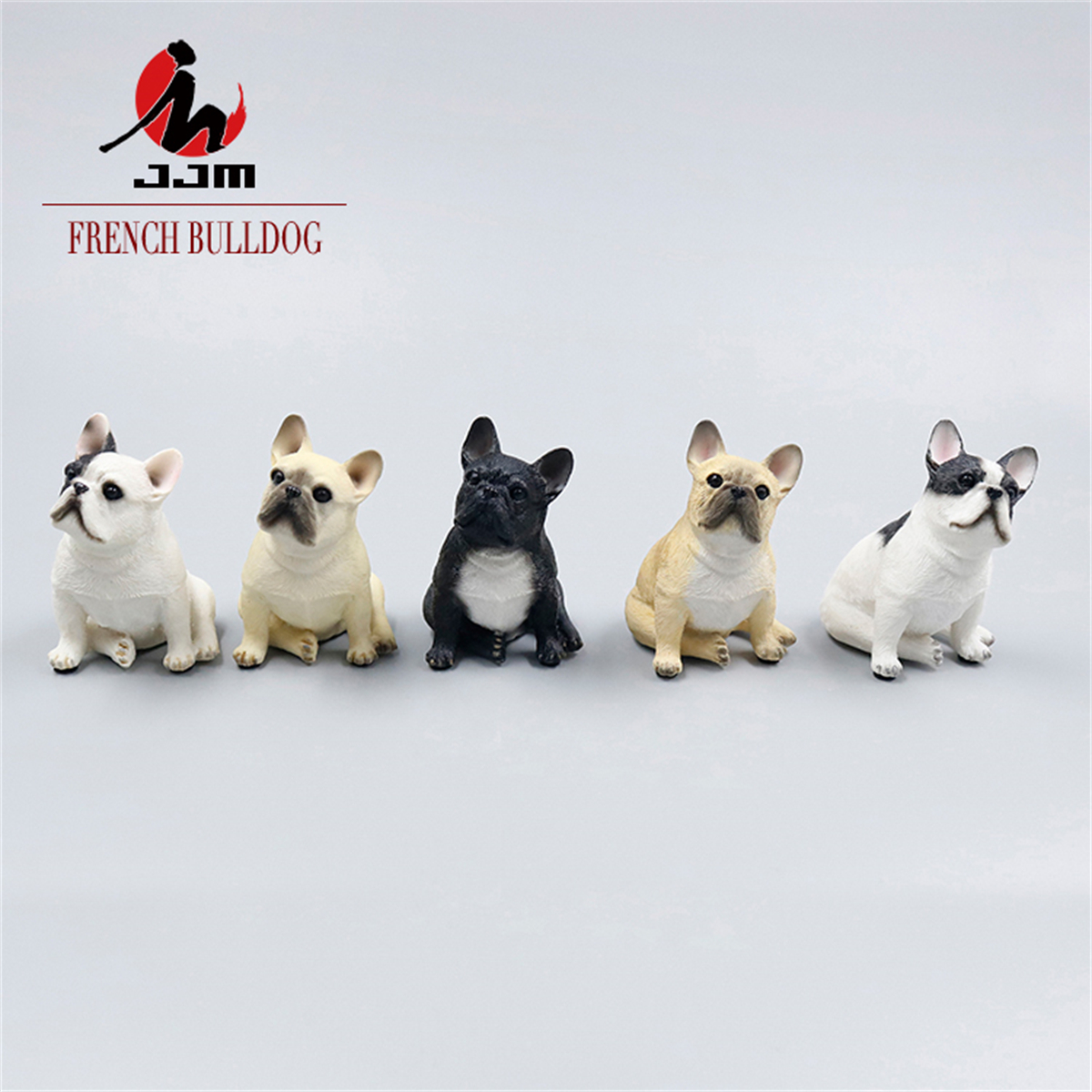 JJM French Bulldog Statue Pet Animal Figure Model Toy Collector Decor Kid Gift Car Decoration French Cow Resin Crafts Souvenirs