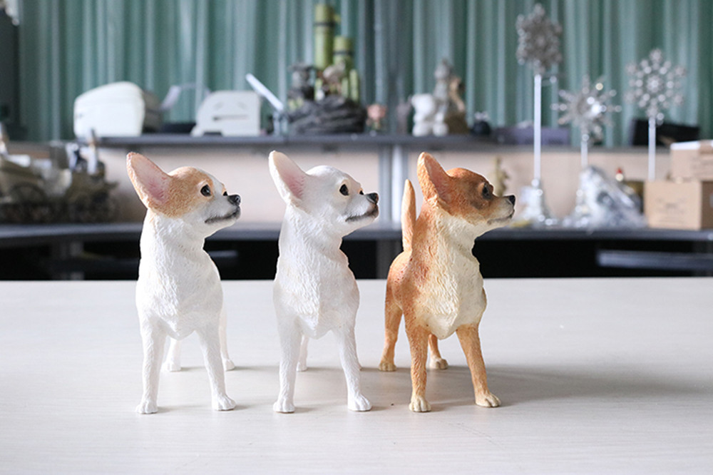JJM Cute Chihuahua Dog Pet Figure Animal Model Car Decoration Toy Gift Artware Model Educational for Children Adults Kids Gift JJM Cute Chihuahua Dog Pet Figure Animal Model Car Decoration Toy Gift Artware Model Educational for Children Adults Kids Gift
