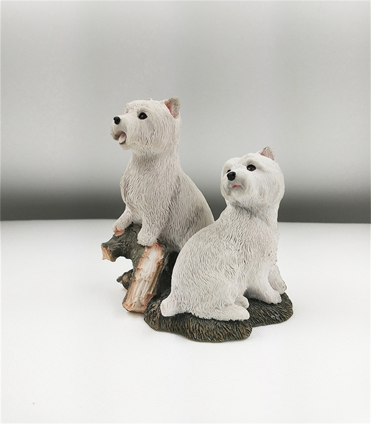 JJM West Highland White Terrier Dog Pet Figure Collector Canidae Animal Toy Gfit Car Decoration Crafts Souvenirs Simple Modern