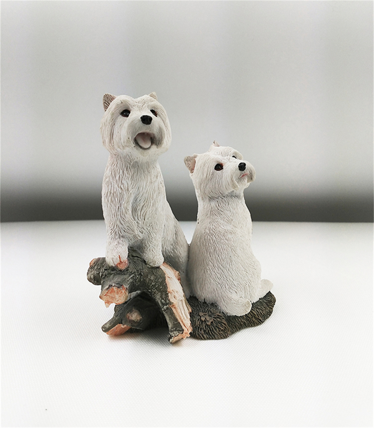 JJM West Highland White Terrier Dog Pet Figure Collector Canidae Animal Toy Gfit Car Decoration Crafts Souvenirs Simple Modern