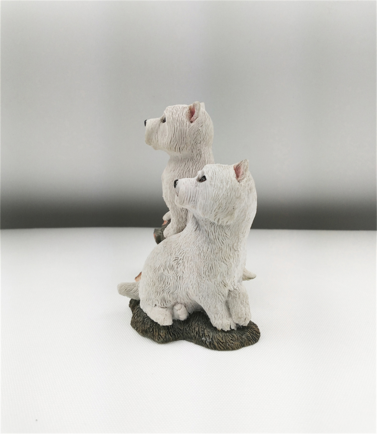 JJM West Highland White Terrier Dog Pet Figure Collector Canidae Animal Toy Gfit Car Decoration Crafts Souvenirs Simple Modern