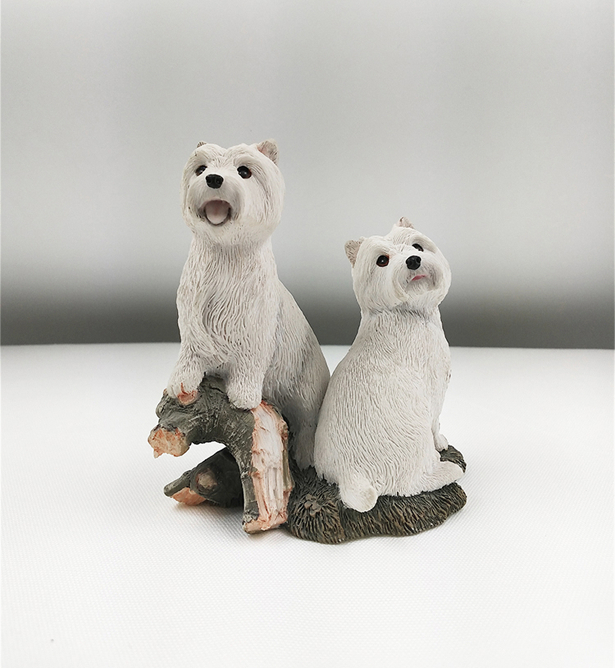 JJM West Highland White Terrier Dog Pet Figure Collector Canidae Animal Toy Gfit Car Decoration Crafts Souvenirs Simple Modern