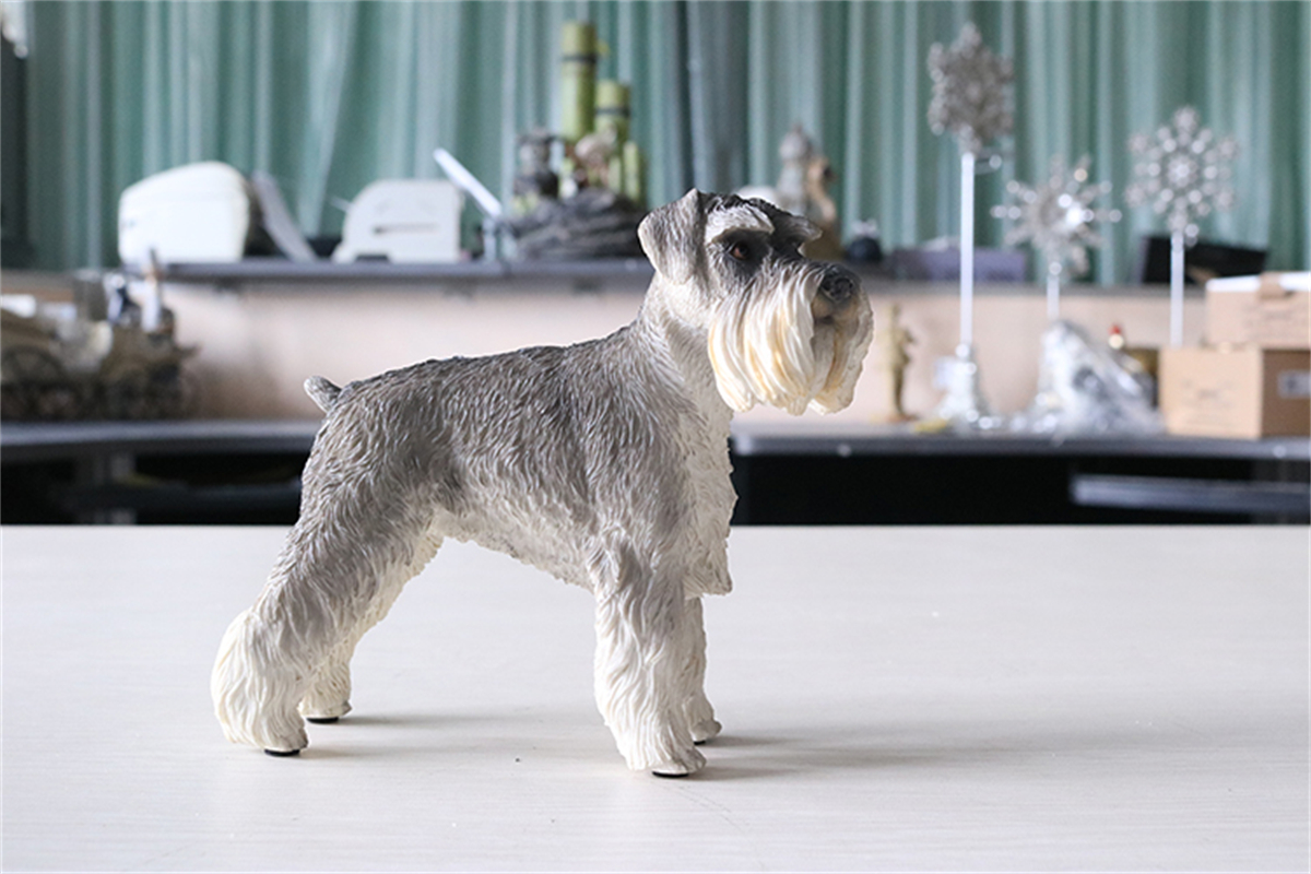 JJM Miniature Schnauzer Dog Pet Figure Animal Model Collector Toys Decor Gift Car Decoration Crafts Collection Simulation Model JJM Miniature Schnauzer Dog Pet Figure Animal Model Collector Toys Decor Gift Car Decoration Crafts Collection Simulation Model