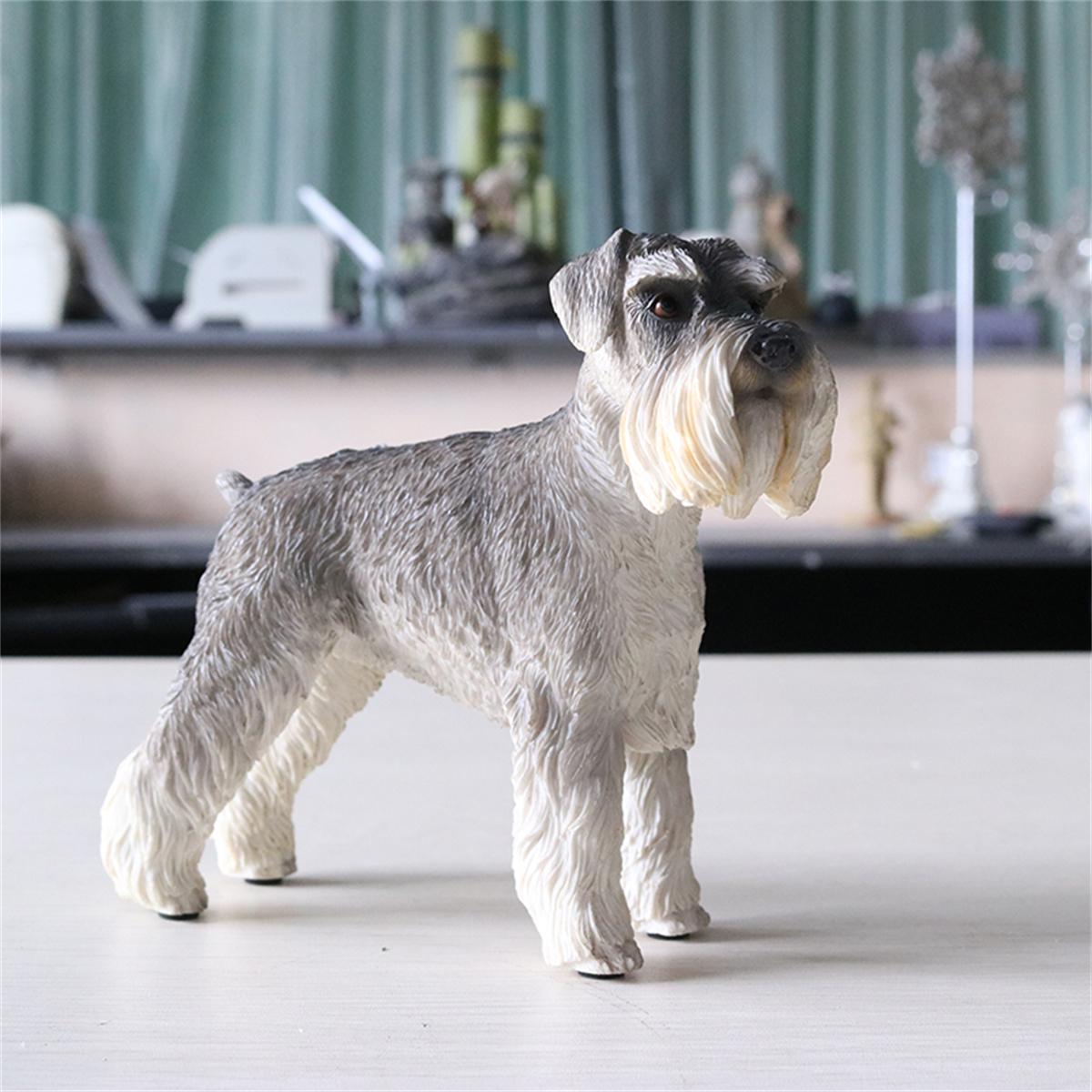 JJM Miniature Schnauzer Dog Pet Figure Animal Model Collector Toys Decor Gift Car Decoration Crafts Collection Simulation Model JJM Miniature Schnauzer Dog Pet Figure Animal Model Collector Toys Decor Gift Car Decoration Crafts Collection Simulation Model