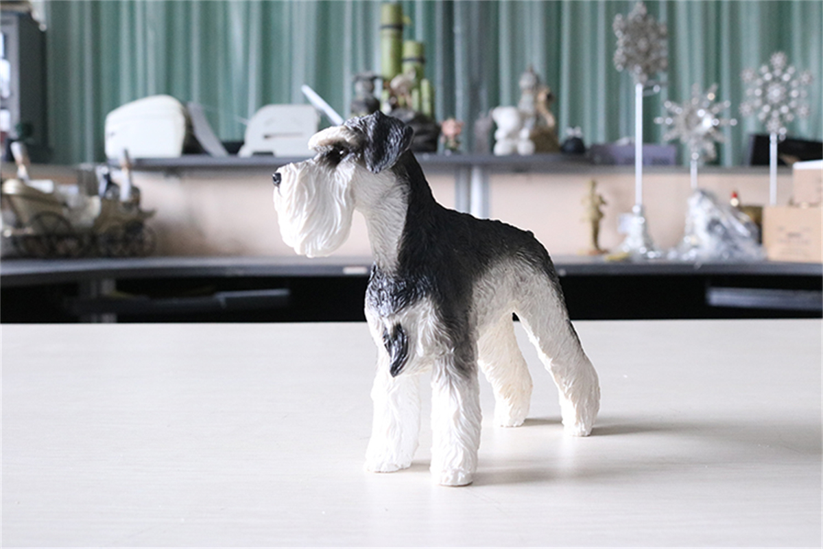 JJM Miniature Schnauzer Dog Pet Figure Animal Model Collector Toys Decor Gift Car Decoration Crafts Collection Simulation Model JJM Miniature Schnauzer Dog Pet Figure Animal Model Collector Toys Decor Gift Car Decoration Crafts Collection Simulation Model