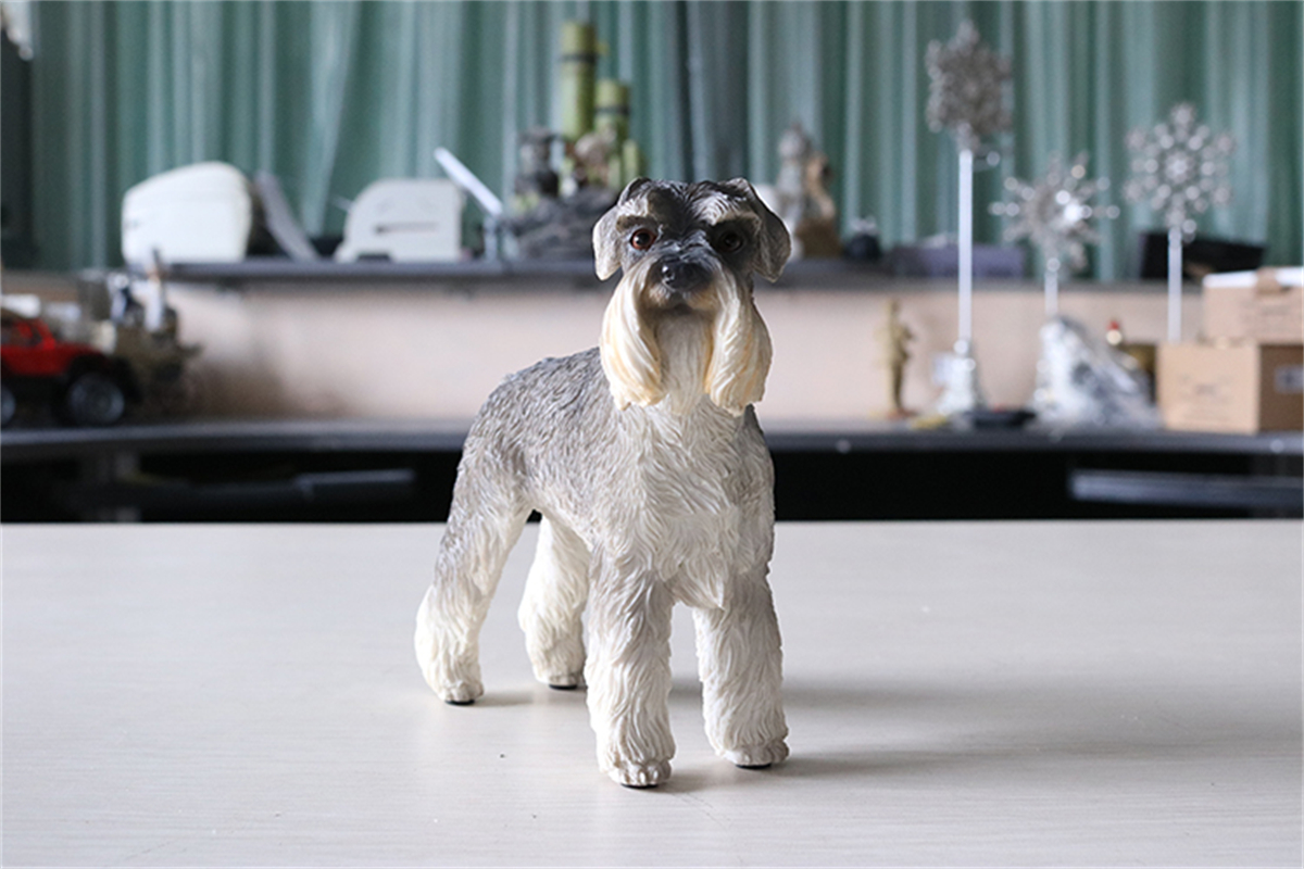 JJM Miniature Schnauzer Dog Pet Figure Animal Model Collector Toys Decor Gift Car Decoration Crafts Collection Simulation Model JJM Miniature Schnauzer Dog Pet Figure Animal Model Collector Toys Decor Gift Car Decoration Crafts Collection Simulation Model